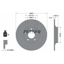 Brake Disc TEXTAR 92242703