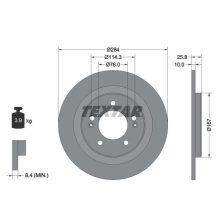 Brake Disc TEXTAR 92252703