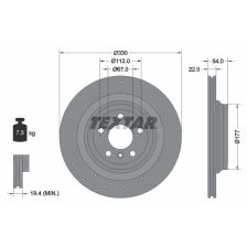 Brake Disc TEXTAR 92254505