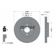 Brake Disc TEXTAR 92254603
