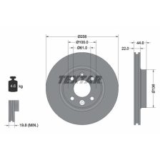 Brake Disc TEXTAR 92255203