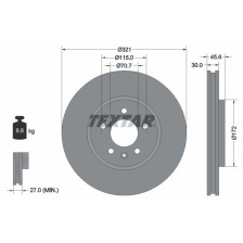 Brake Disc TEXTAR 92256803