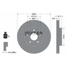 Brake Disc TEXTAR 92257303