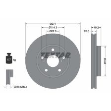 Brake Disc TEXTAR 92257703