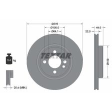 Brake Disc TEXTAR 92262403