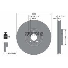 Brake Disc TEXTAR 92266525