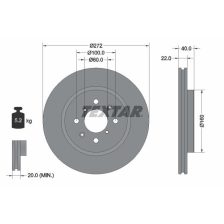 Brake Disc TEXTAR 92278203