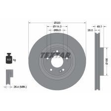Brake Disc TEXTAR 92281803