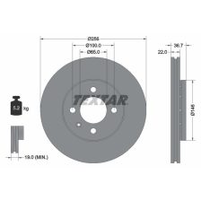 Brake Disc TEXTAR 92287003