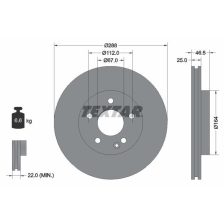 Brake Disc TEXTAR 92287705