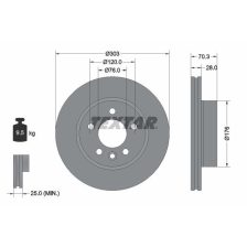Brake Disc TEXTAR 92288403