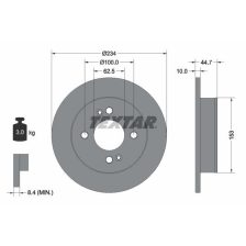 Brake Disc TEXTAR 92291603
