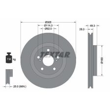 Brake Disc TEXTAR 92304305