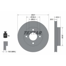 Brake Disc TEXTAR 92309403
