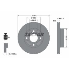 Brake Disc TEXTAR 92314003