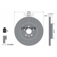 Brake Disc TEXTAR 92314305