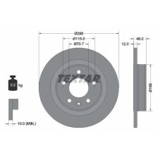 Brake Disc TEXTAR 92314603