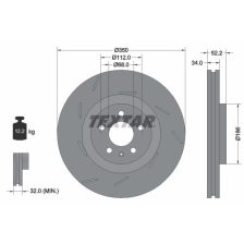 Brake Disc TEXTAR 92319005