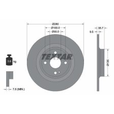 Brake Disc TEXTAR 92320003