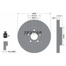 Brake Disc TEXTAR 92323405