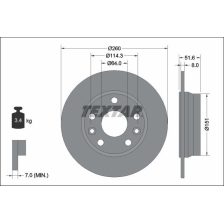 Brake Disc TEXTAR 92337703