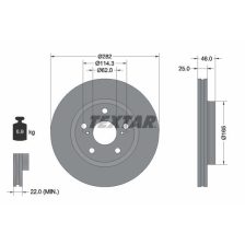Brake Disc TEXTAR 92341103