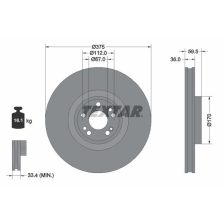 Brake Disc TEXTAR 92346705
