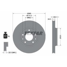 Brake Disc TEXTAR 92346803