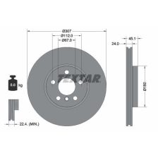 Brake Disc TEXTAR 92347205