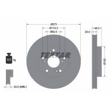 Brake Disc TEXTAR 92354803