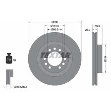 Brake Disc TEXTAR 93127200