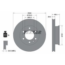 Brake Disc TEXTAR 93143203