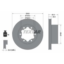 Brake Disc TEXTAR 93143403