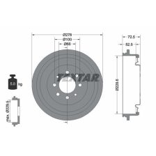 Brake Drum TEXTAR 94013700