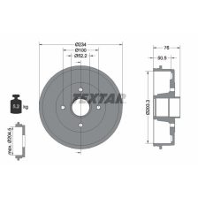Brake Drum TEXTAR 94019700