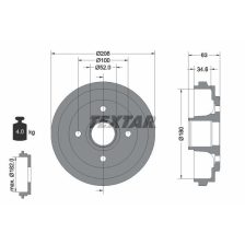 Brake Drum TEXTAR 94023900