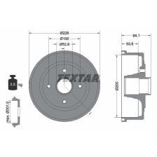Brake Drum TEXTAR 94024200