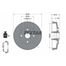 Brake Drum TEXTAR 94036500