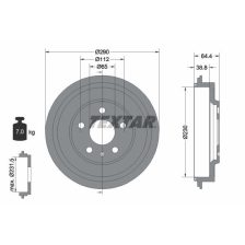 Brake Drum TEXTAR 94039300
