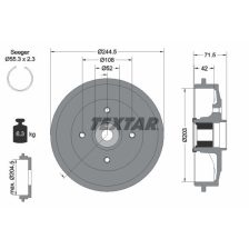 Brake Drum TEXTAR 94041200