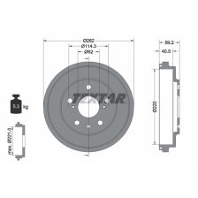 Brake Drum TEXTAR 94047600