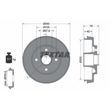 Brake Drum TEXTAR 94049800