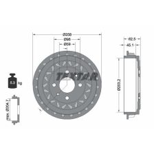 Brake Drum TEXTAR 94050500