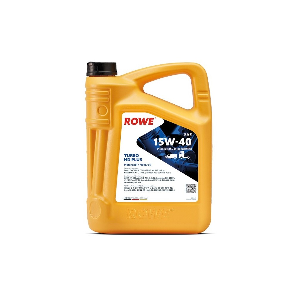 Engine oil ROWE 15W40 HIGHTEC TURBO HD PLUS 5L