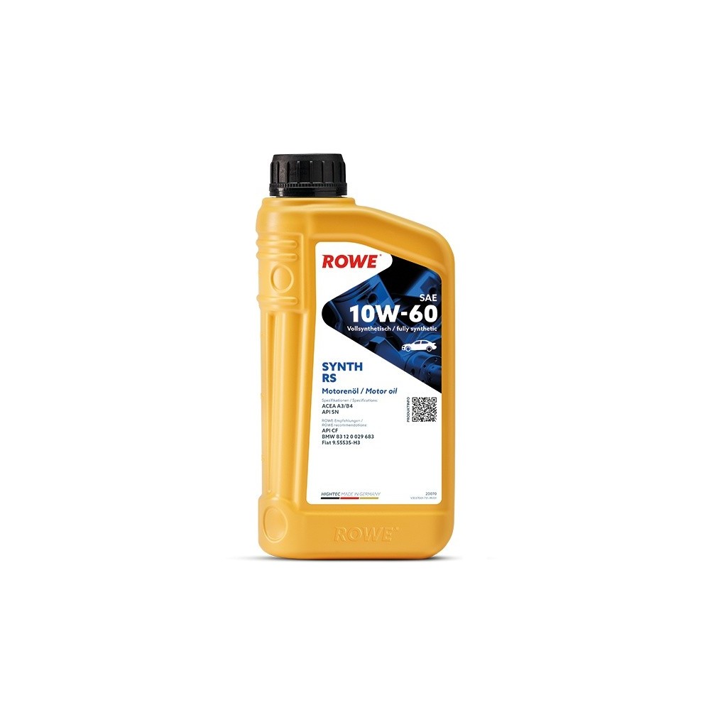 Engine oil ROWE 10W60 HIGHTEC SYNTH RS 1L