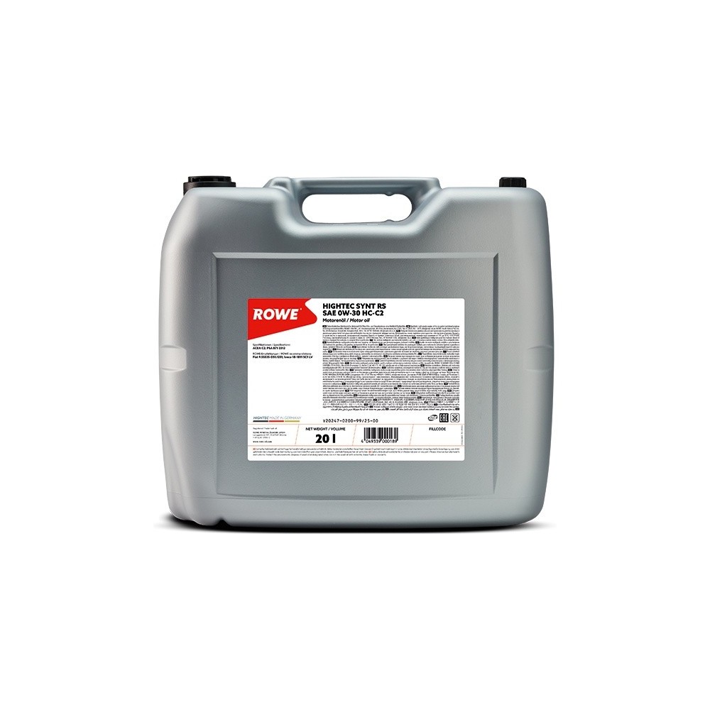 Engine oil ROWE 0W30 HIGHTEC SYNT RS HC-C2 20L