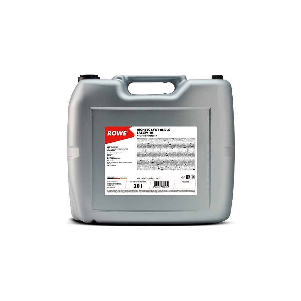 Engine oil ROWE 5W40 HIGHTEC SYNT RS DLS 20L