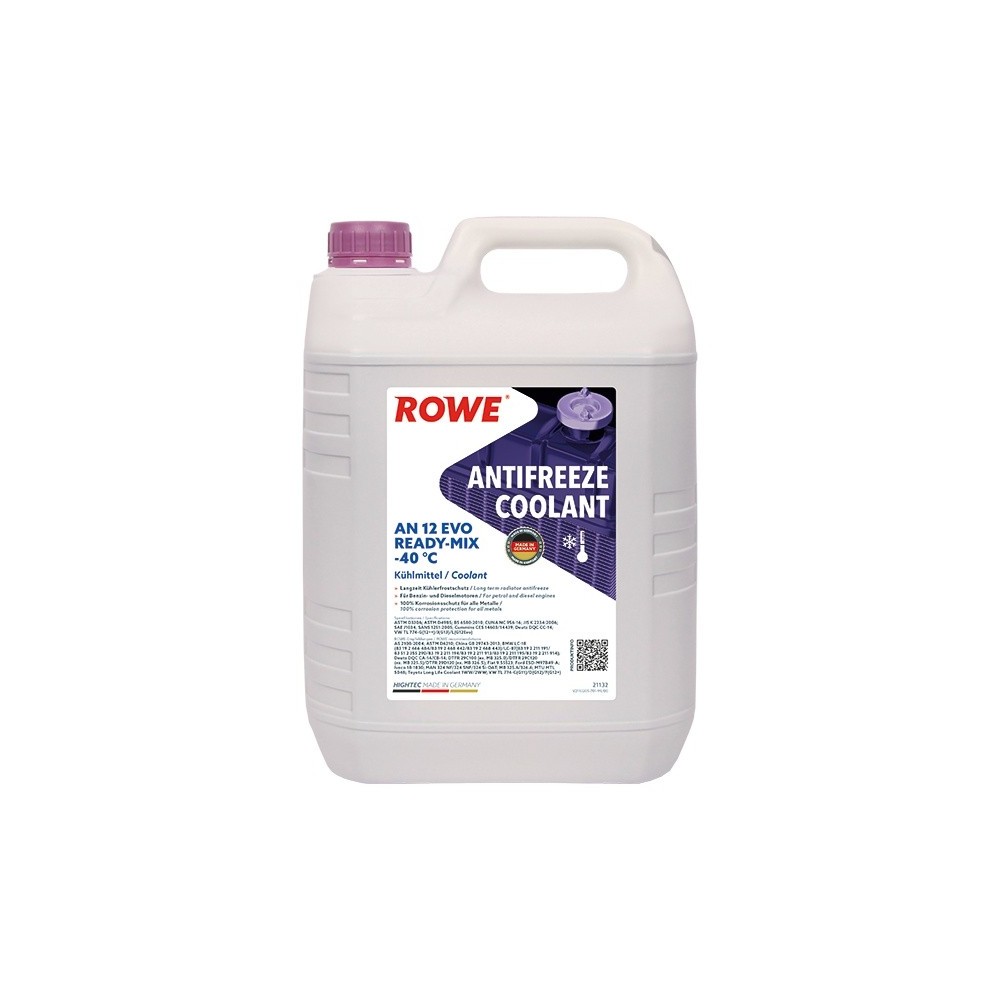 Coolant ROWE HIGHTEC ANTIFREEZE COOLANT AN 12 EVO READY-MIX -40 °C 5L