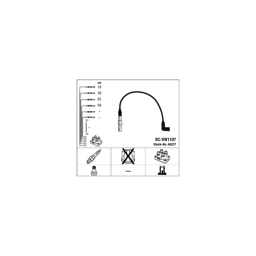 Ignition Cable Kit NGK 44227