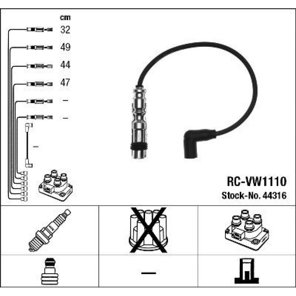 Ignition Cable Kit NGK 44316